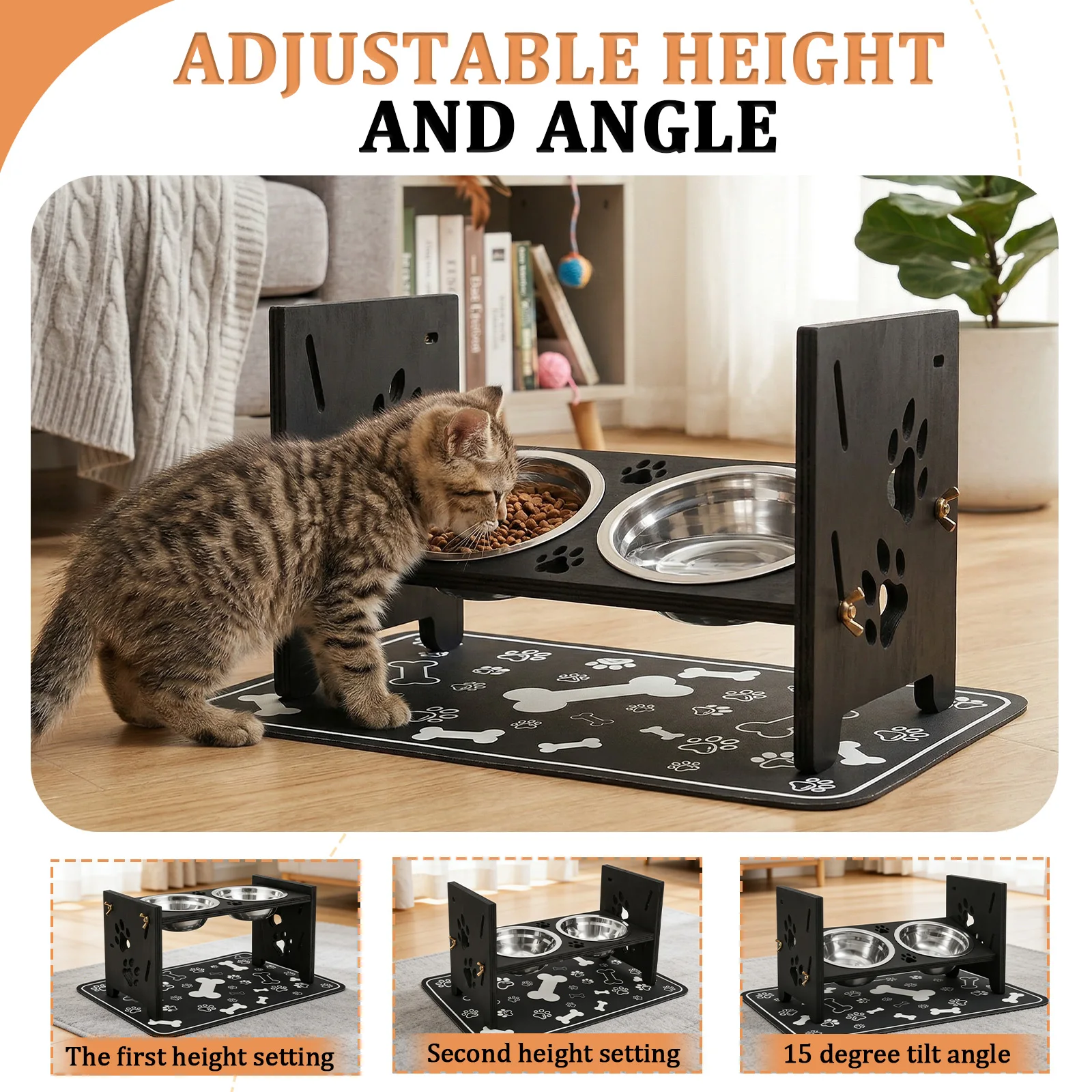 Elevated Dog Feeder Bowls Adju - đánh giá và giá Royal Canin Food Medium