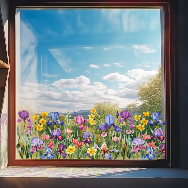 Colorful Beautiful Iris Flower - đánh giá và giá Pvc Panel Background