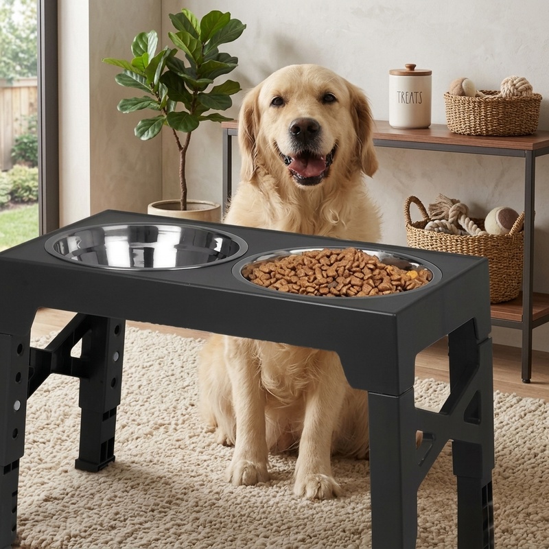 Adjustable Elevated Dog Feeder - đánh giá và giá Royal Canin Food Medium